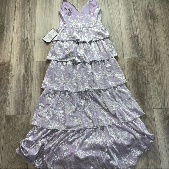 Aidan by Aidan Mattox Halter Tiered Maxi Dress - Picture 3 of 13